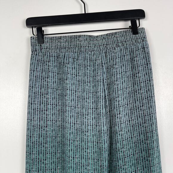 NIC+ZOE XS Satin Ombre Print High Rise Wide Leg Chiffon Pants Green - Picture 6 of 10